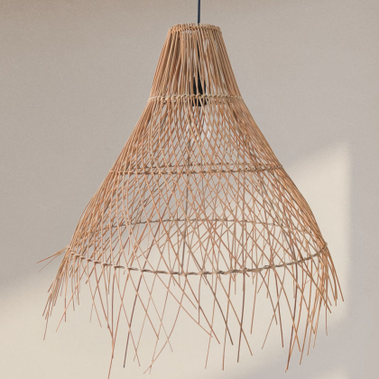 Buy Woven Rattan Pendant Light, Boho Bali Style - Perca Natural 60489 - prices 