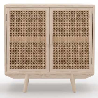 Buy Natural Wood Sideboard - Boho Bali Design - 2 doors - Wada Natural 60510 - prices 