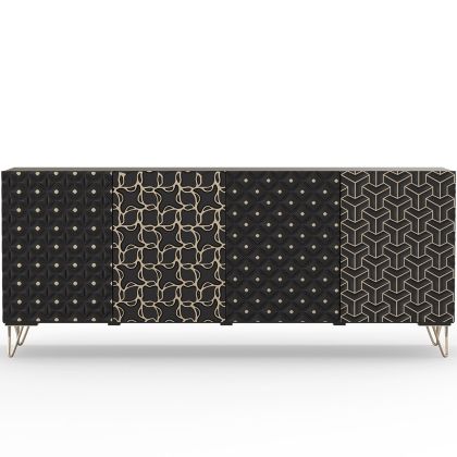 Buy Wooden Design Sideboard - Black - Prana Black 60343 home delivery 