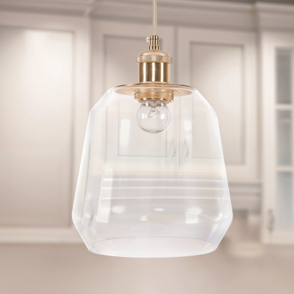 Buy Amaia pendant lamp - Crystal and metal Grey 60530 home delivery 