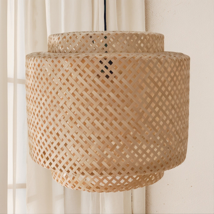 Buy Bamboo Ceiling Lamp, Boho Bali Style - Lorna Natural 60493 - prices 