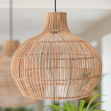 Buy Rattan Pendant Lamp, Boho Bali Style - Wayna Natural 60487 with a guarantee 
