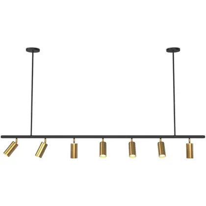 Buy Rail Ceiling Lamp - 7 Adjustable Gold Spotlights - 140CM - Lark Gold 60517 at MyFaktory 