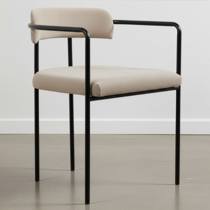 Buy Upholstered Dining Chair - Velvet - Yara Taupe 60545 - in the UK 