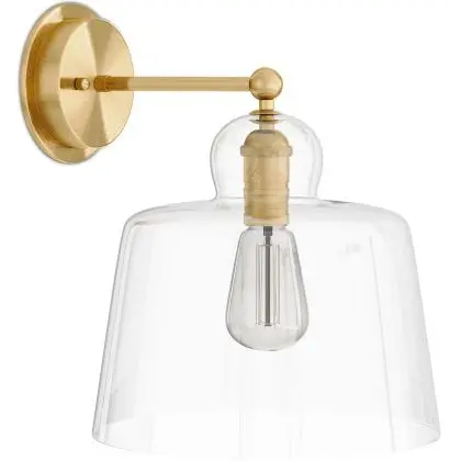 Buy Lamp Wall Light - Golden Metal and Crystal - Senda Transparent 60526 - prices 