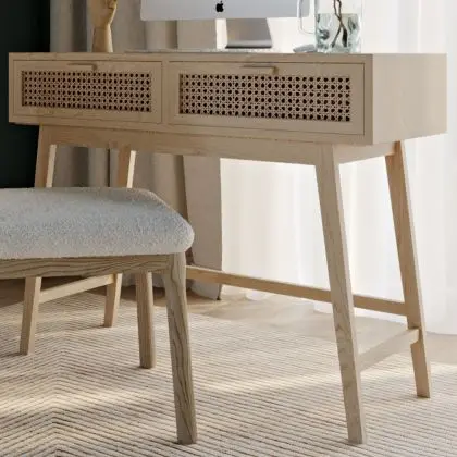 Buy Console Table - Boho Bali Wood - Hanay Natural 60606 in the United Kingdom 