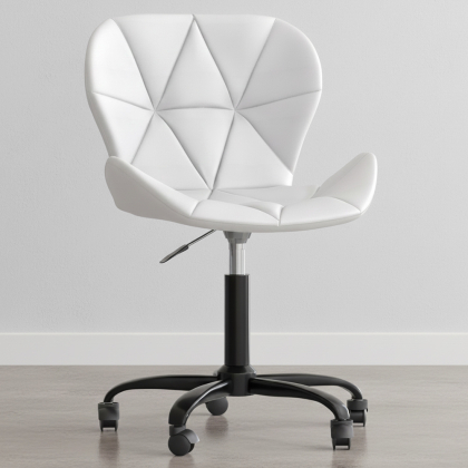 Buy PU Upholstered Office Chair - Black Winka Frame White 61049 - prices 