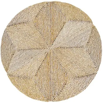Buy Round Jute Rug - Boho Bali - 100 CM - Ubba Natural 61080 home delivery 