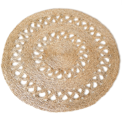 Buy Round Jute Rug - Boho Bali - 150 CM - Nylah Natural 61085 at MyFaktory 