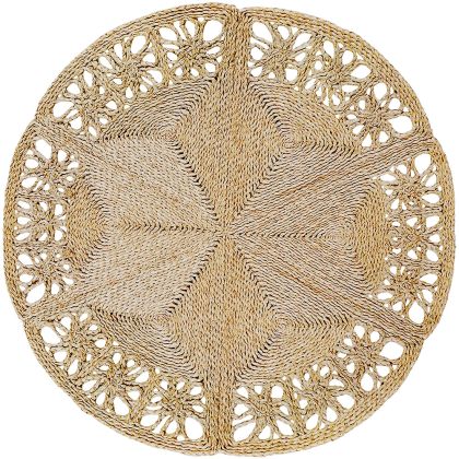 Buy Round Jute Rug - Boho Bali - 120 CM - Aditya Natural 61090 - in the UK 