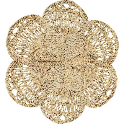 Buy Round Jute Rug - Boho Bali - 120 CM - Bacu Natural 61095 - in the UK 
