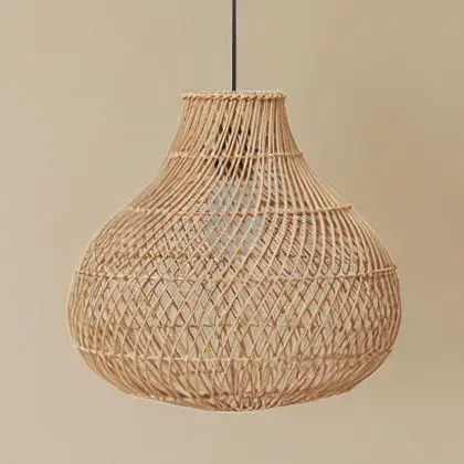 Buy Rattan Ceiling Lamp - Bali Boho Hanging Lamp - Gehe Natural 61136 home delivery 