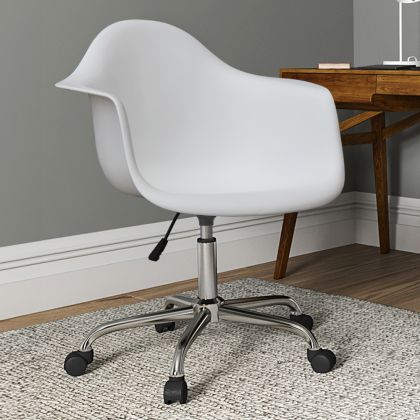 Buy Office Chair with Armrests - Desk Chair with Castors - Emery Black 14498 in the United Kingdom 