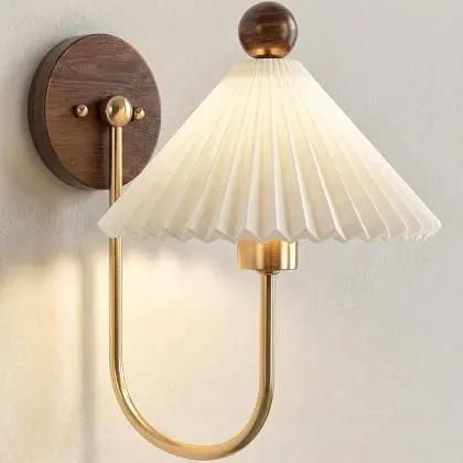 Buy Wall Lamp Aged Gold - Vintage Wall Sconce - Lumivie White 61213 in the United Kingdom