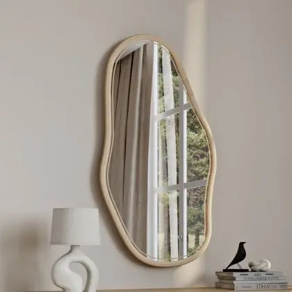 Buy Wall Mirror in Rattan - 71 CM - Verai Natural 61227 - in the UK