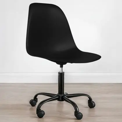 Buy Office Chair with Armrests - Wheeled Desk Chair - Black Brielle Frame Black 61268 in the United Kingdom 