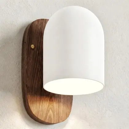 Buy Wooden and Metal Wall Sconce - Lura Brown 61274 at MyFaktory