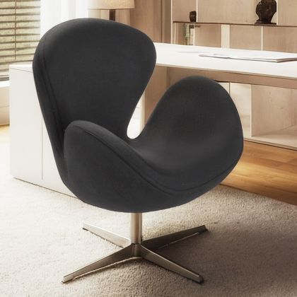 Buy Armchair with armrests - Fabric upholstery - Svinia Black 13662 in the United Kingdom 