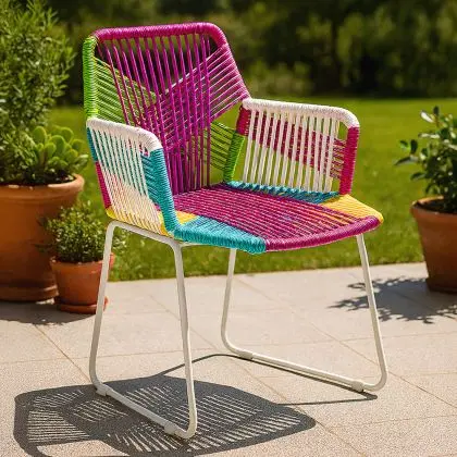 Buy Tropical Garden armchair - White Legs Multicolour 58537 with a guarantee 