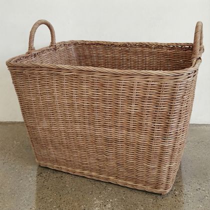 Buy Rattan Basket with Handles - 45x35CM - Gyua Natural 61315 in the United Kingdom 