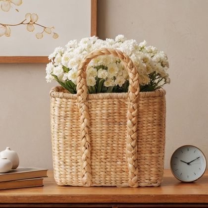 Buy Natural Fiber Basket with Handles - 30x25CM - Gretye Natural 61316 - prices 