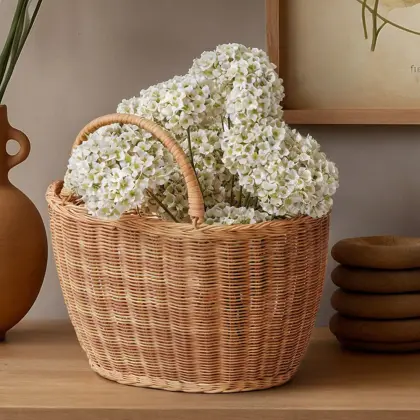 Buy Rattan Basket with Handles - Frinay Natural 61318 - in the UK 