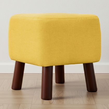 Buy Jonah scandinavian style Footstool - Fabric Yellow 55340 home delivery 