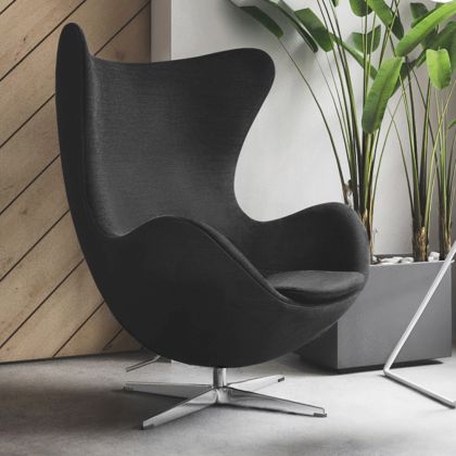 Buy Armchair with armrests - Fabric upholstery - Bold Black 13412 with a guarantee 