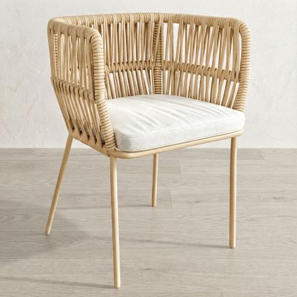 Buy Beige Outdoor Chair - Rope - Dexter Beige 61469 in the United Kingdom 