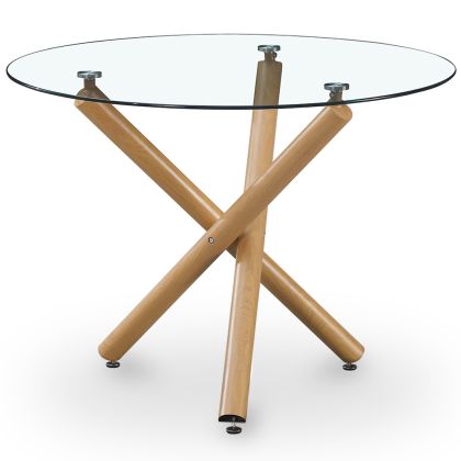 Buy Round Dining Table - Scandinavian Design - 4/5 Diners - Liona Natural 61602 - in the UK 
