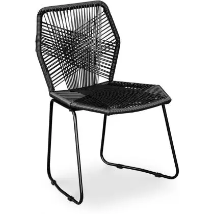 Buy Tropical Garden chair - Black Legs Black 58533 home delivery 