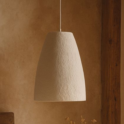 Buy Pendant lamp - Minimalist design - Stone-effect finish - Sinur I White 61738 in the United Kingdom 