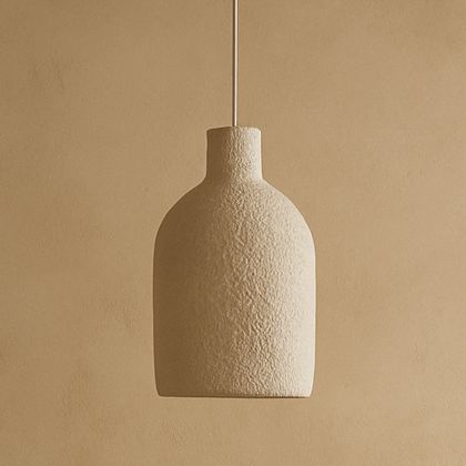 Buy Pendant lamp - Minimalist design - Stone-effect finish - Sinur II White 61739 with a guarantee 