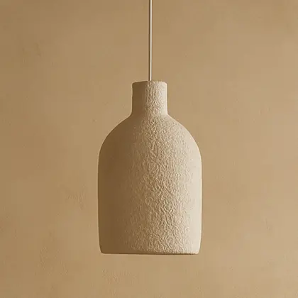 Buy Pendant lamp - Minimalist design - Stone-effect finish - Sinur II White 61739 home delivery