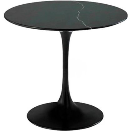 Buy Tulip Coffee Table in Marble - 50cm Black 15420 home delivery 
