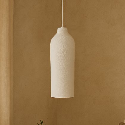 Buy Pendant lamp - Minimalist design - Stone-effect finish - Sinur III White 61740 at MyFaktory 