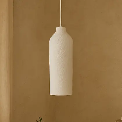 Buy Pendant lamp - Minimalist design - Stone-effect finish - Sinur III White 61740 at MyFaktory 
