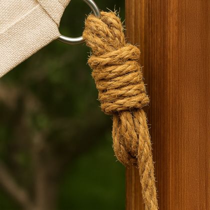 Buy Natural Coconut Fiber Rope 5 m – Ideal for Fixing Shade Sails Beige 61809 home delivery 