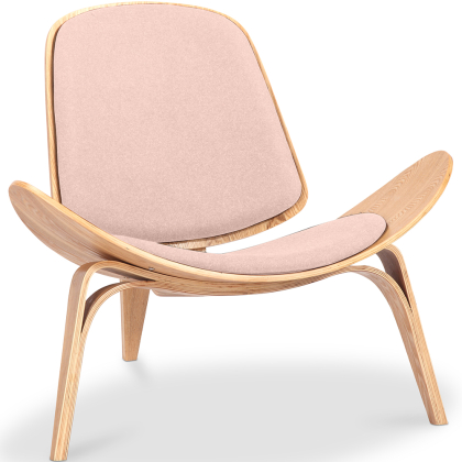 Buy Designer Armchair - Scandinavian Armchair - Fabric Upholstery - Peach - Luna Fersken 61830 - in the UK 