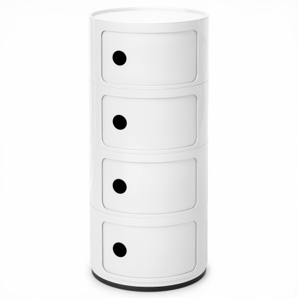 Buy Plastic Storage Chest - 4 Drawers - Modern Glossy Organizer - New Bili 4 White 61845 at MyFaktory 