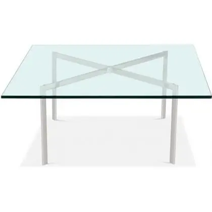 Buy City Coffee Table - Square - 12mm Glass  Steel 13307 in the United Kingdom 