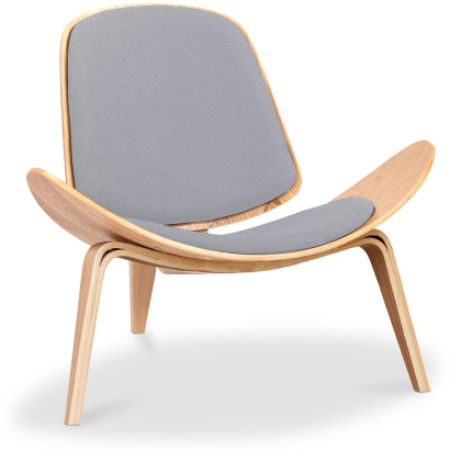 Buy Designer armchair - Scandinavian armchair - Fabric upholstery - Luna Light grey 16773 with a guarantee