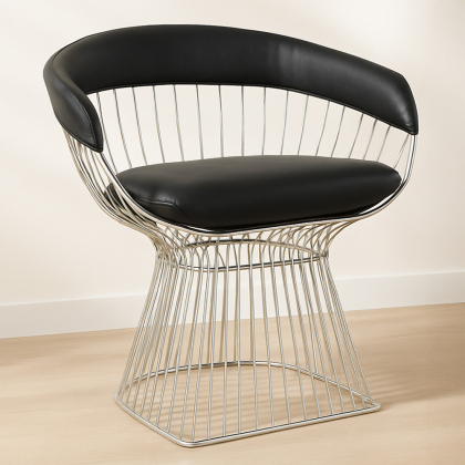 Buy Cylinder Chair - Faux Leather Black 16842 home delivery 