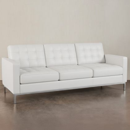 Buy Design Sofa Kanel  (3 seats) - Premium Leather Black 13247 - in the UK 