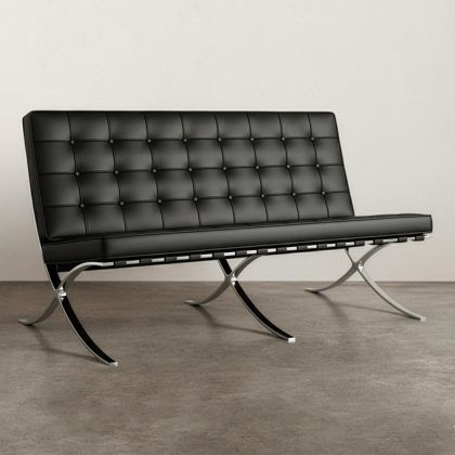 Buy City Sofa (2 seats) - Premium Leather Black 13263 - prices 