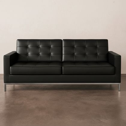 Buy Design Sofa Kanel  (2 seats) - Faux Leather Grey 13242 - in the UK 