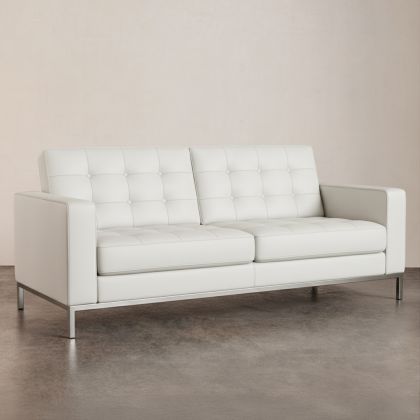 Buy Design Sofa Kanel (2 seats) - Premium Leather Black 13243 home delivery 