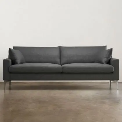 Buy Design Living-room Sofa - 3 seats - Fabric Dark grey 26729 home delivery 