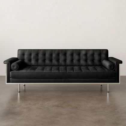 Buy Design Sofa Trendy (3 seats) - Faux Leather Black 13259 home delivery 