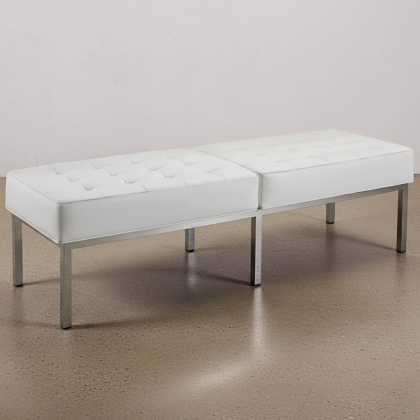 Buy Bench Upholstered in Polyurethane - 3 Seats - Yaner Black 13216 in the United Kingdom 